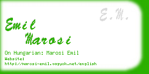 emil marosi business card